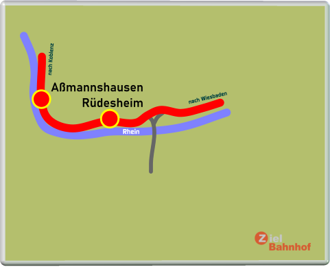 Rüdesheim Aßmannshausen Rhein nach Wiesbaden nach Koblenz