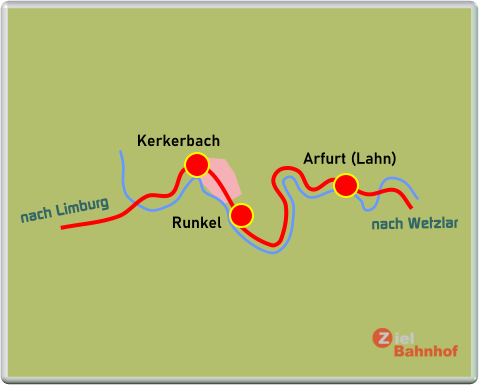 Kerkerbach Runkel nach Limburg nach Wetzlar Arfurt (Lahn)